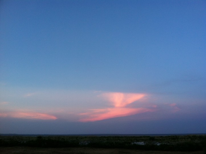 The last lingering light at sunset