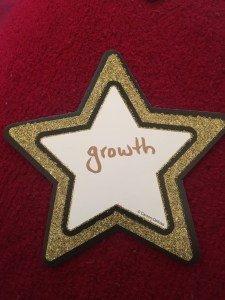 A paper star with the word "Growth" on it.