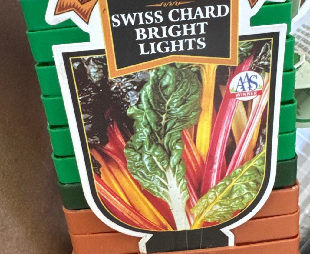 Rainbow Swiss chard seed packet